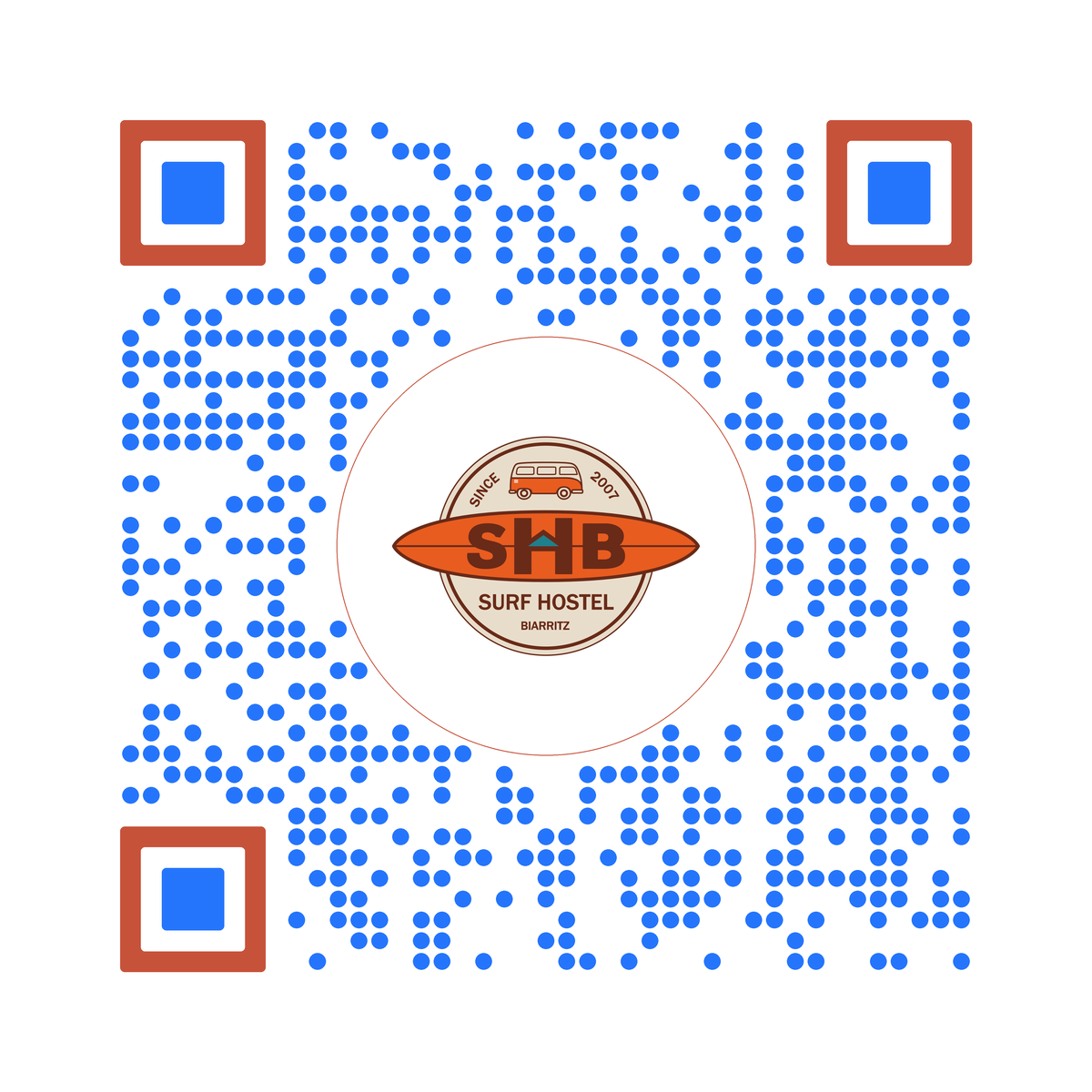 QR code vers la démonstration Surf Hostel Biarritz